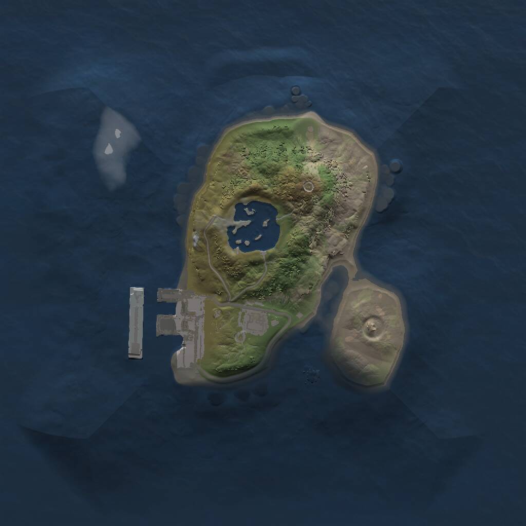 Rust Map: Procedural Map, Size: 1500, Seed: 1127221747, 3 Monuments