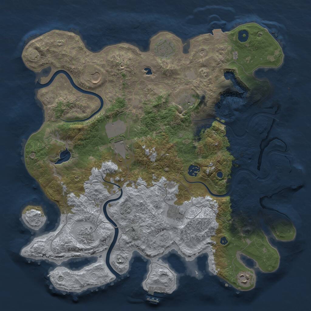 Rust Map: Procedural Map, Size: 4000, Seed: 330155156, 15 Monuments