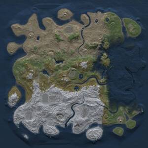 Thumbnail Rust Map: Procedural Map, Size: 4500, Seed: 876423309, 17 Monuments
