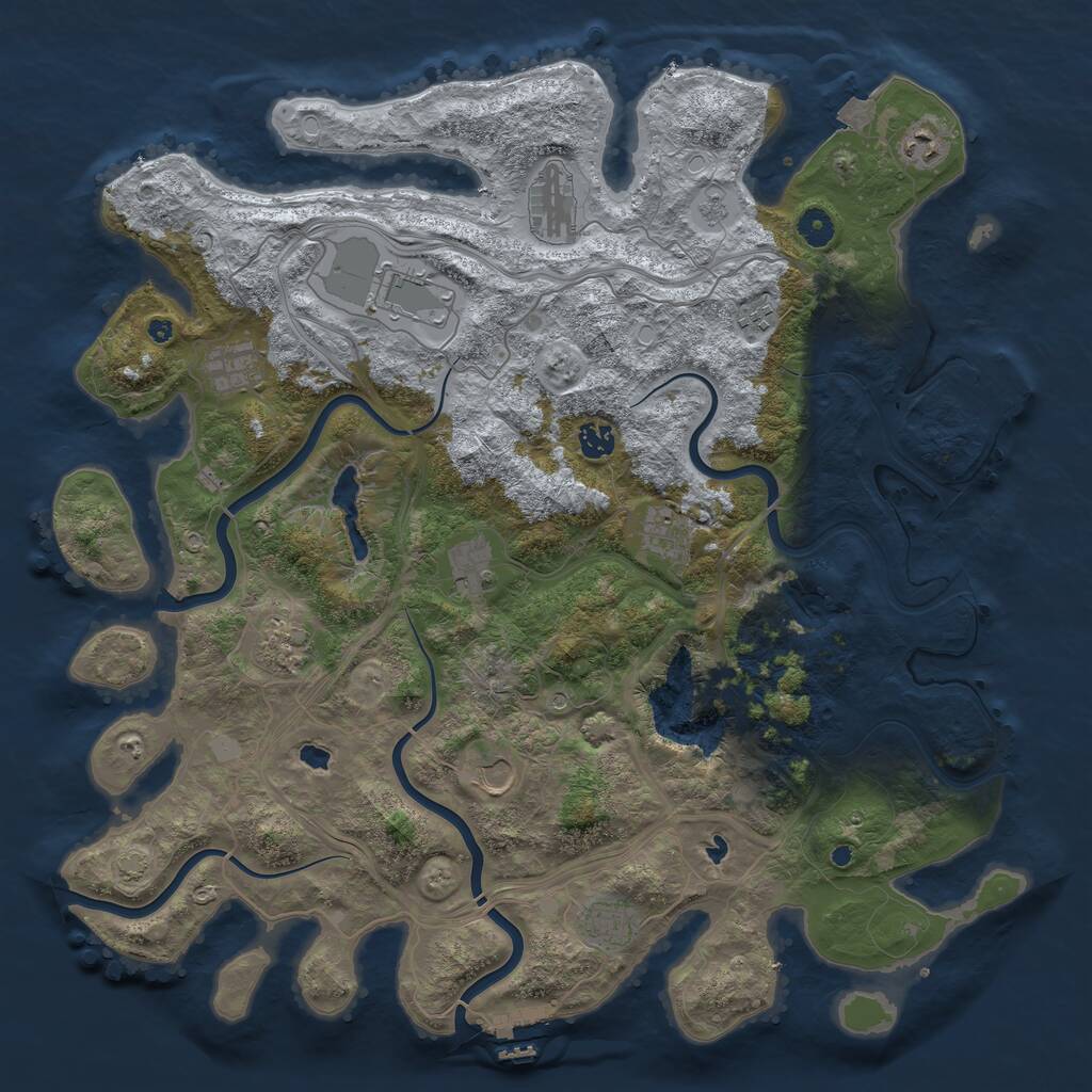 Rust Map: Procedural Map, Size: 4500, Seed: 289, 17 Monuments