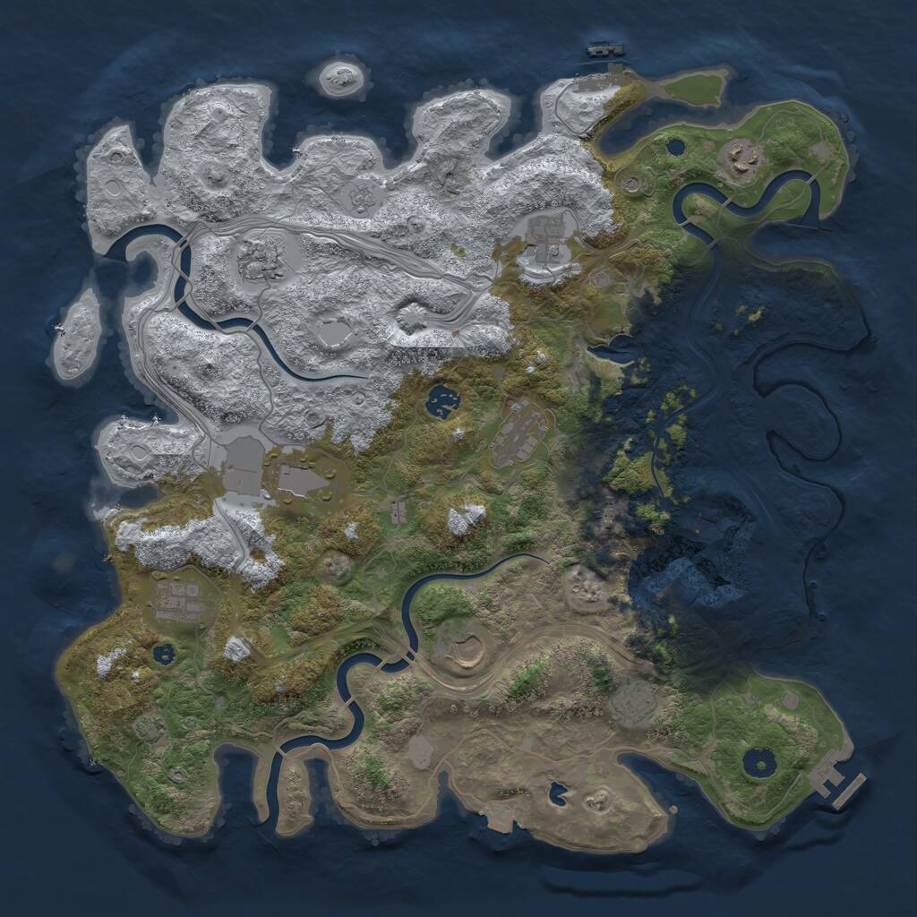 Rust Map: Procedural Map, Size: 4250, Seed: 1388164545, 16 Monuments