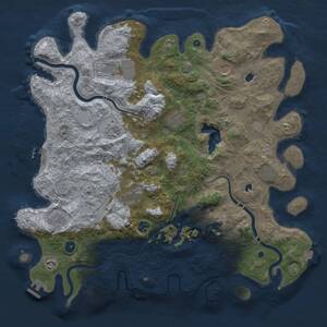 Thumbnail Rust Map: Procedural Map, Size: 4500, Seed: 870502800, 17 Monuments