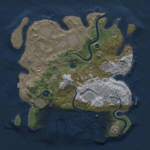 Thumbnail Rust Map: Procedural Map, Size: 3500, Seed: 1713467673, 15 Monuments