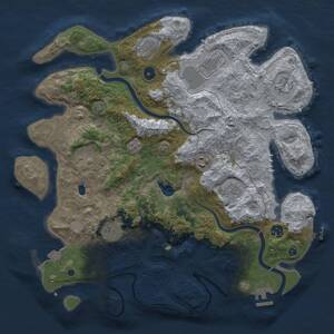 Thumbnail Rust Map: Procedural Map, Size: 4000, Seed: 306797414, 15 Monuments