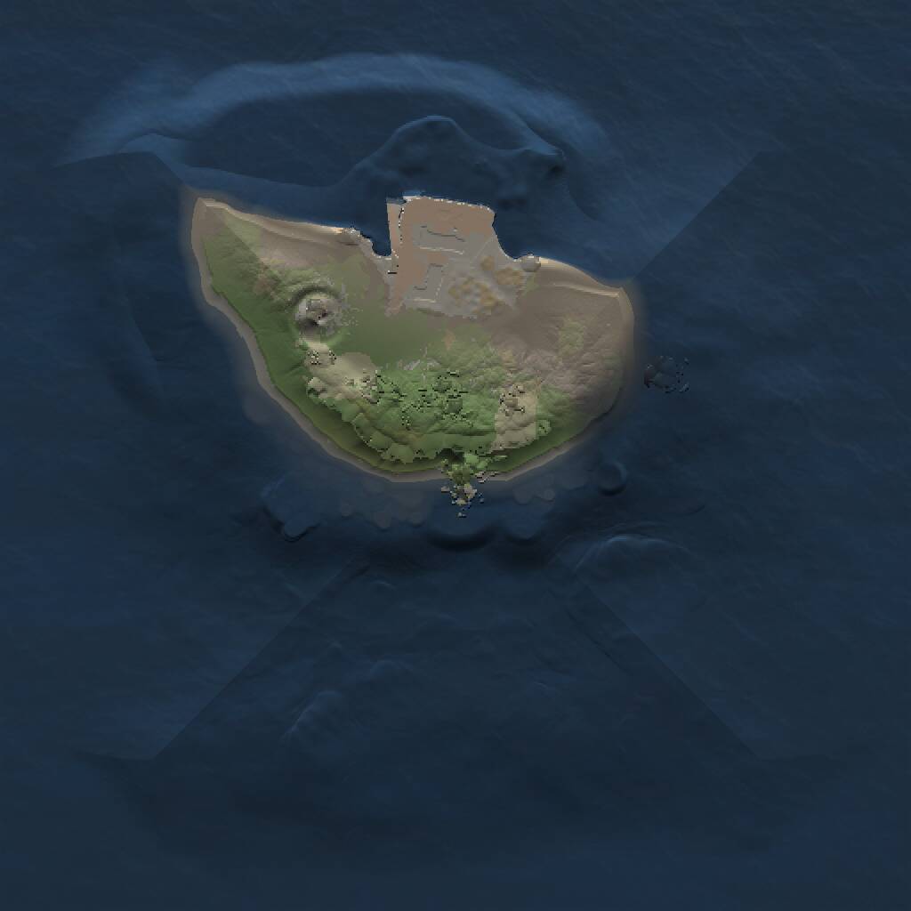 Rust Map: Procedural Map, Size: 1000, Seed: 1123346437, 1 Monuments