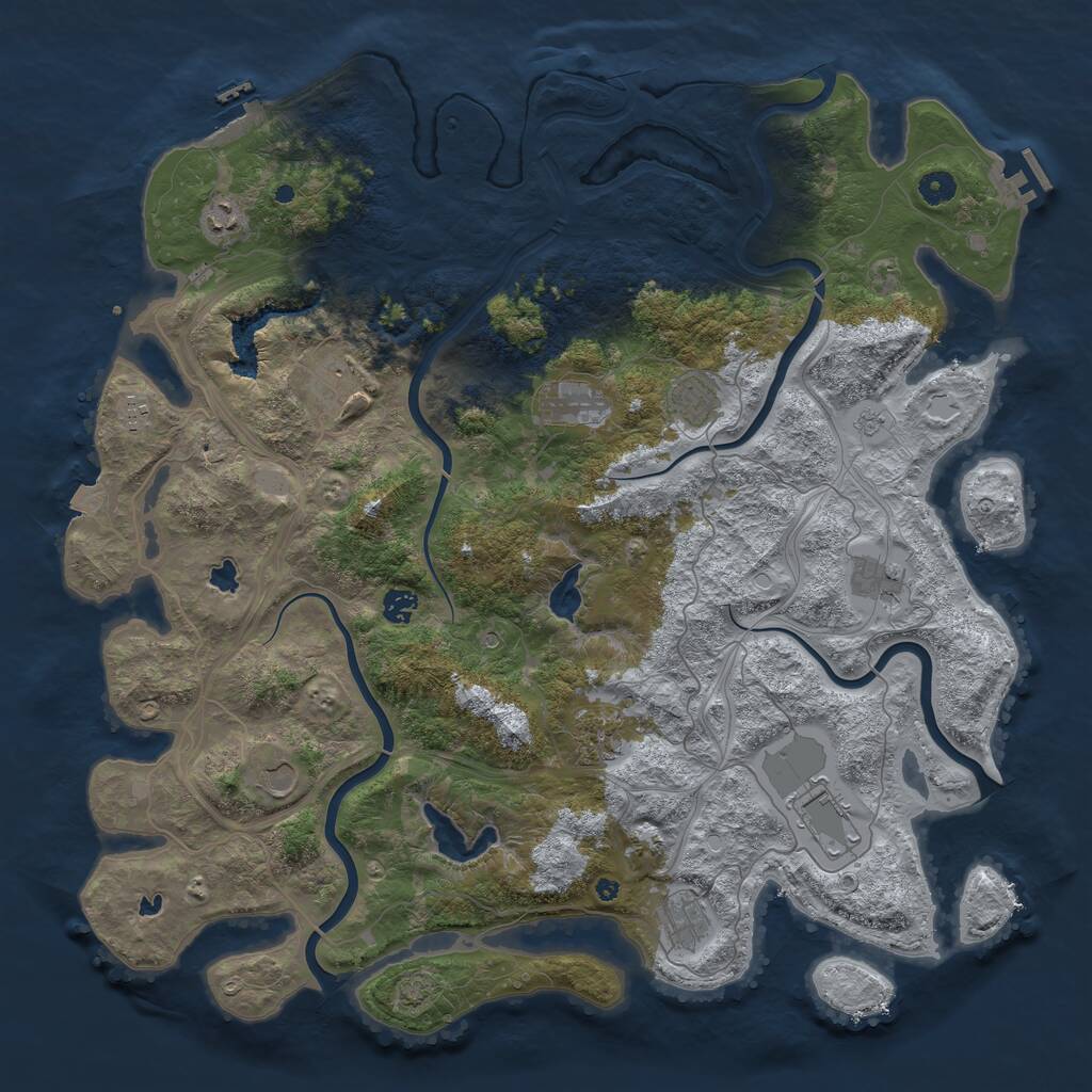 Rust Map: Procedural Map, Size: 4680, Seed: 31072026, 17 Monuments