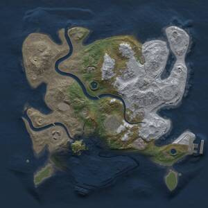 Thumbnail Rust Map: Procedural Map, Size: 3000, Seed: 970654819, 10 Monuments
