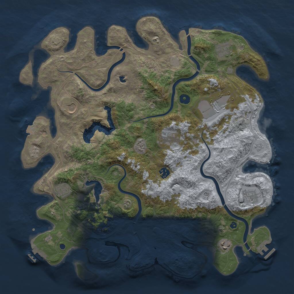 Rust Map: Procedural Map, Size: 4250, Seed: 24904, 15 Monuments