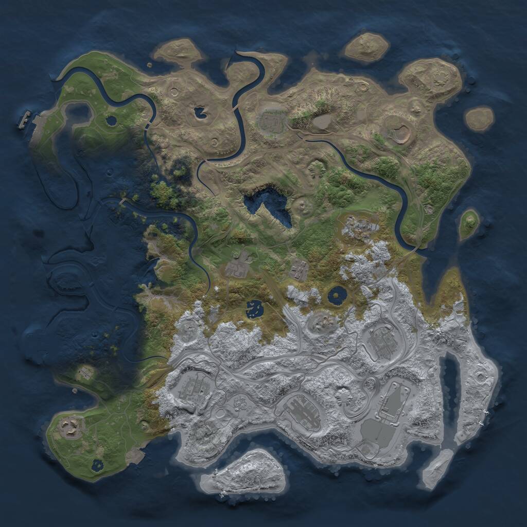 Rust Map: Procedural Map, Size: 4250, Seed: 347565, 17 Monuments