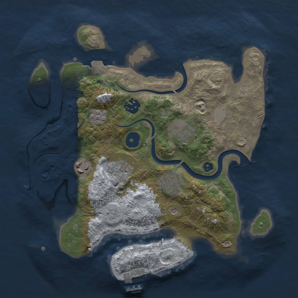 Rust Map: Procedural Map, Size: 3000, Seed: 28072026, 11 Monuments