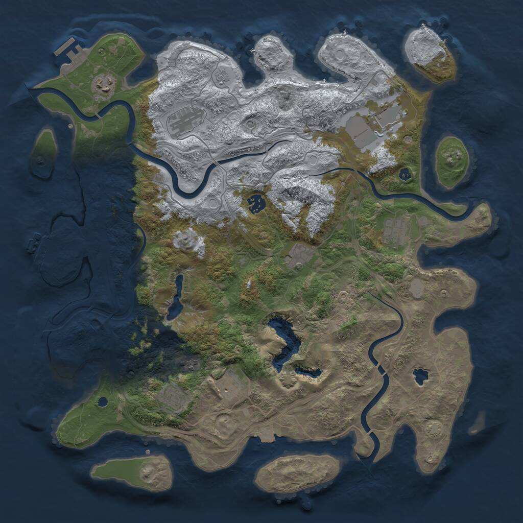 Rust Map: Procedural Map, Size: 4300, Seed: 149955593, 15 Monuments