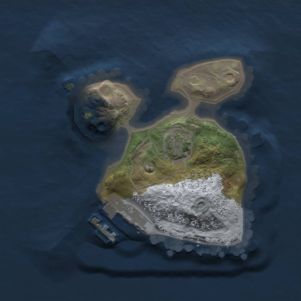 Rust Map: Procedural Map, Size: 1500, Seed: 1687173626, 3 Monuments