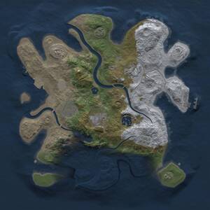 Thumbnail Rust Map: Procedural Map, Size: 3000, Seed: 18751, 10 Monuments