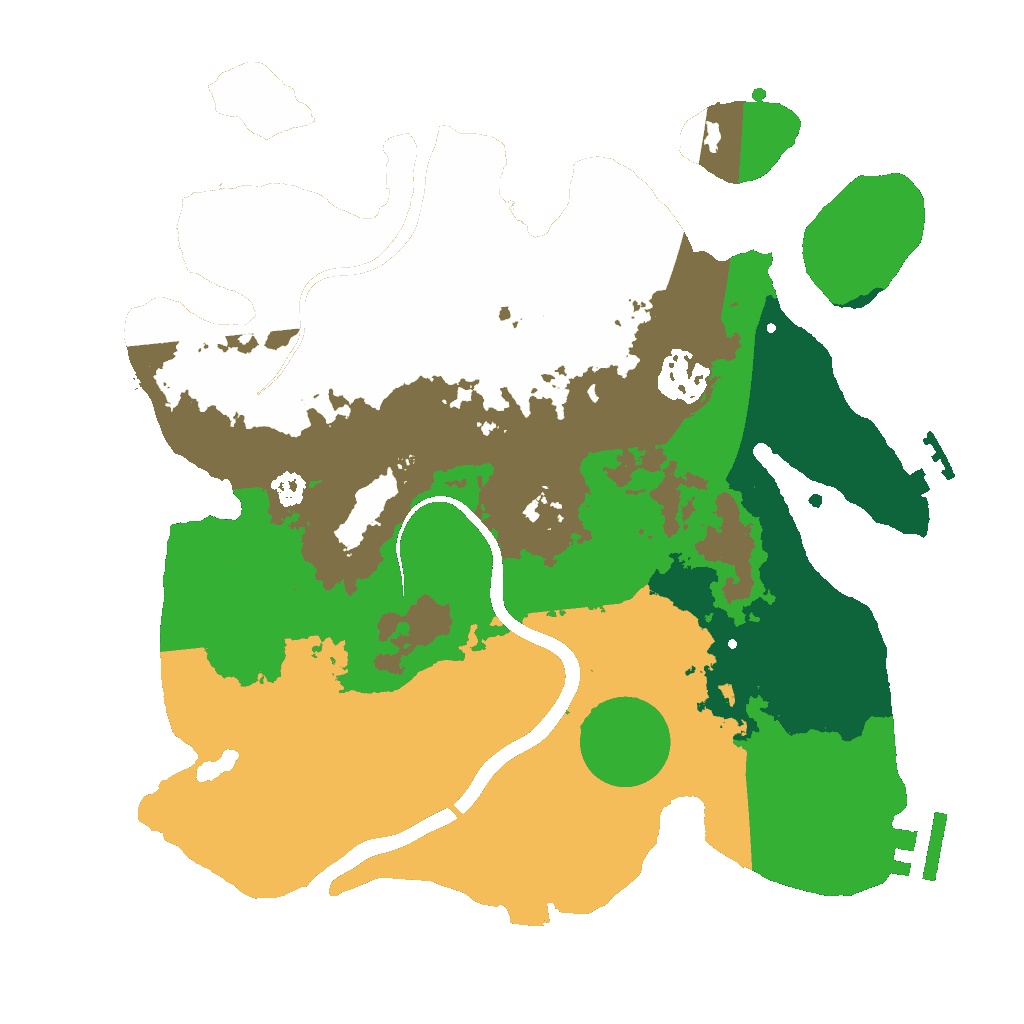 Biome Rust Map: Procedural Map, Size: 3000, Seed: 16887265