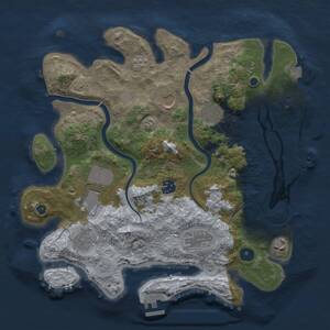 Thumbnail Rust Map: Procedural Map, Size: 3500, Seed: 719200315, 14 Monuments
