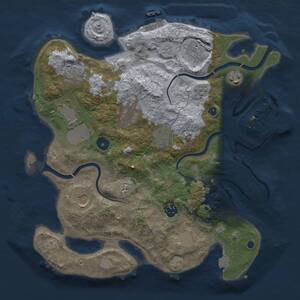 Thumbnail Rust Map: Procedural Map, Size: 3500, Seed: 625971131, 16 Monuments