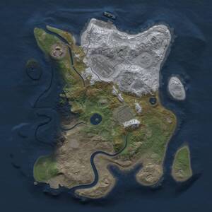 Thumbnail Rust Map: Procedural Map, Size: 2800, Seed: 1063077729, 9 Monuments