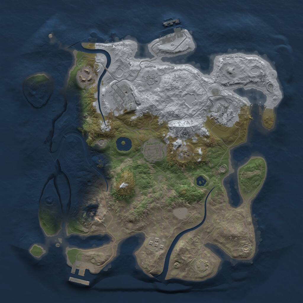 Rust Map: Procedural Map, Size: 3000, Seed: 27589, 11 Monuments