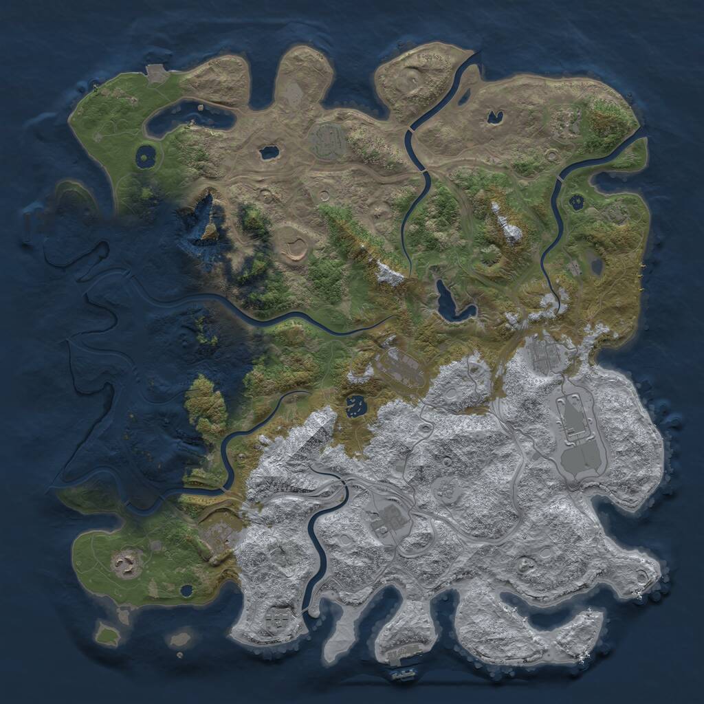 Rust Map: Procedural Map, Size: 4750, Seed: 9, 17 Monuments