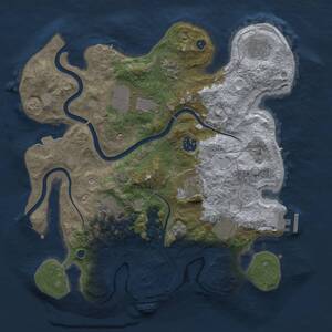 Thumbnail Rust Map: Procedural Map, Size: 3500, Seed: 1260658242, 14 Monuments