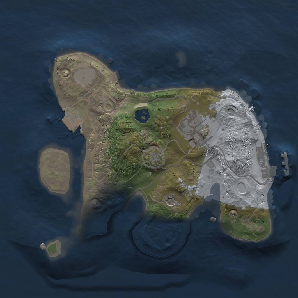 Rust Map: Procedural Map, Size: 2000, Seed: 1011424529, 5 Monuments