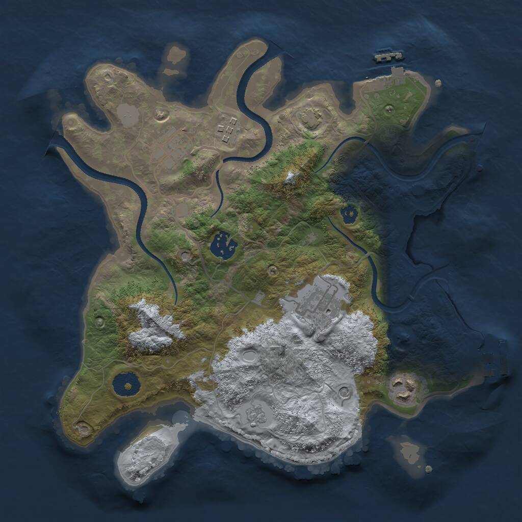 Rust Map: Procedural Map, Size: 3000, Seed: 73102026, 11 Monuments