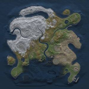 Thumbnail Rust Map: Procedural Map, Size: 3400, Seed: 485521749, 13 Monuments