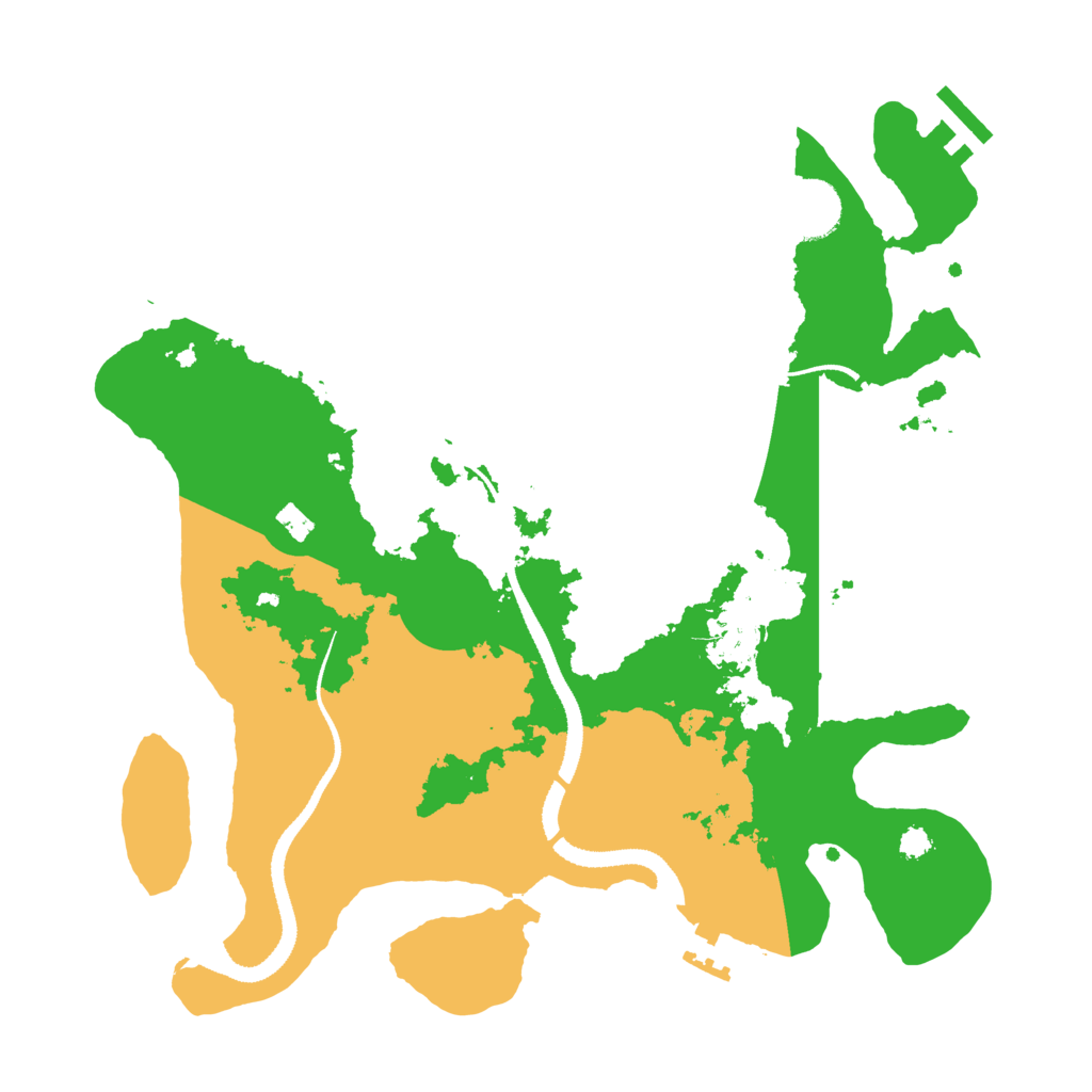 Biome Rust Map: Procedural Map, Size: 3200, Seed: 84999