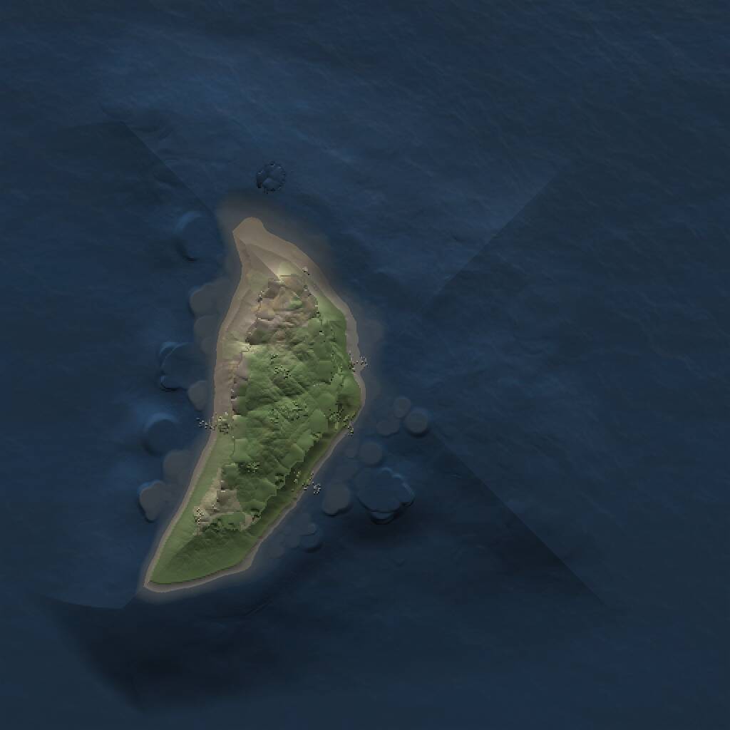 Rust Map: Procedural Map, Size: 1000, Seed: 2077849188, 1 Monuments