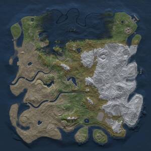 Thumbnail Rust Map: Procedural Map, Size: 4500, Seed: 1041709140, 16 Monuments