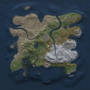 Thumbnail Rust Map: Procedural Map, Size: 3000, Seed: 796116380, 11 Monuments