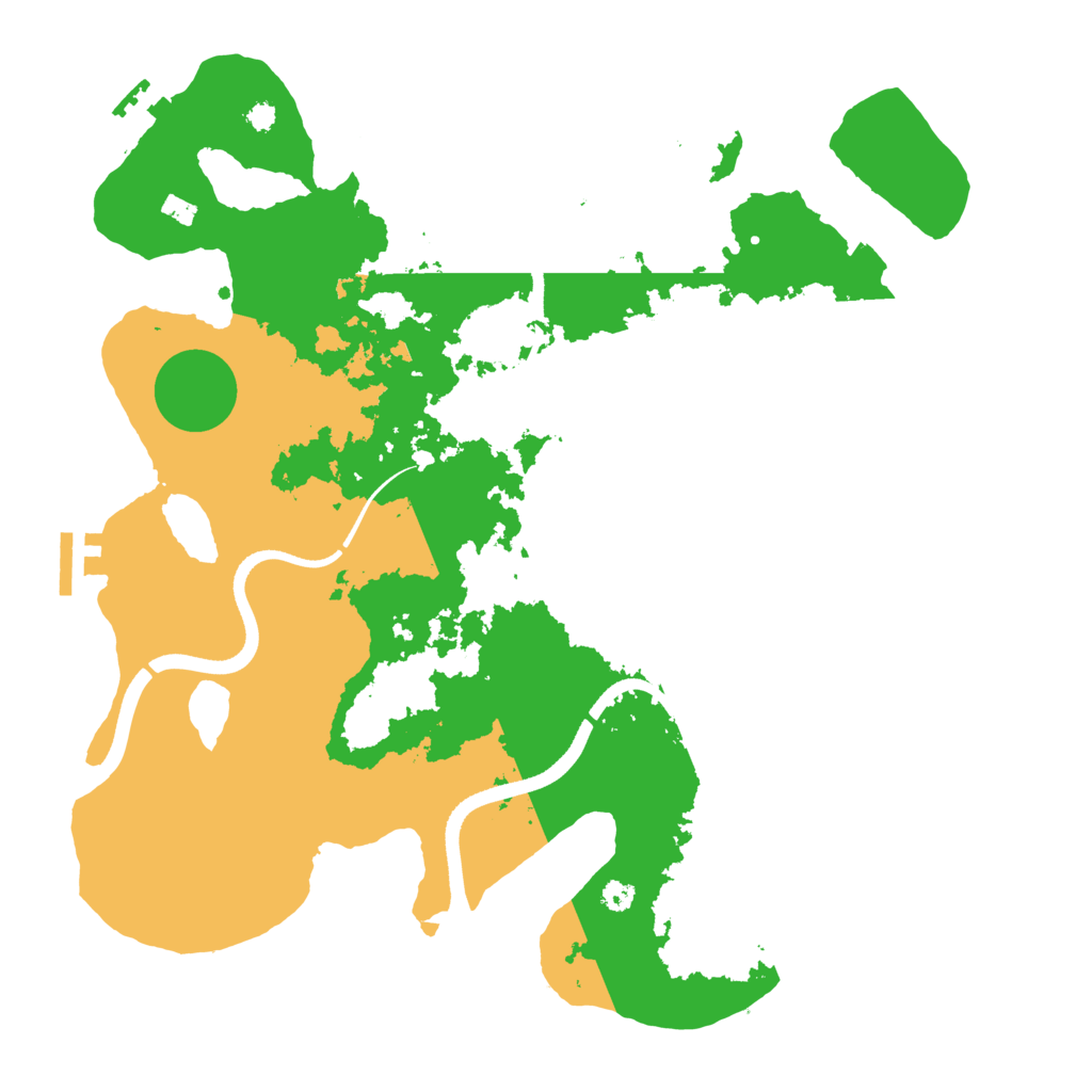 Biome Rust Map: Procedural Map, Size: 3500, Seed: 491393596