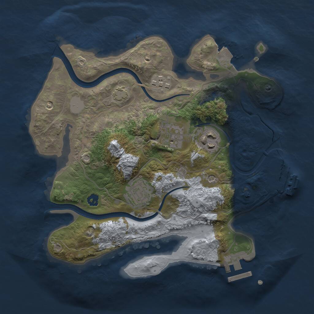 Rust Map: Procedural Map, Size: 2600, Seed: 655566961, 9 Monuments