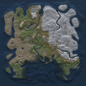 Thumbnail Rust Map: Procedural Map, Size: 4500, Seed: 2051669870, 17 Monuments