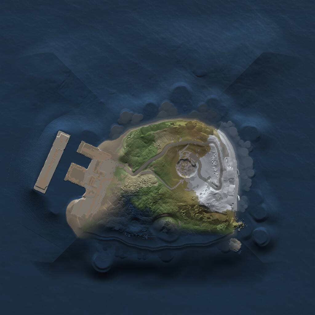 Rust Map: Procedural Map, Size: 1000, Seed: 1072426053, 3 Monuments