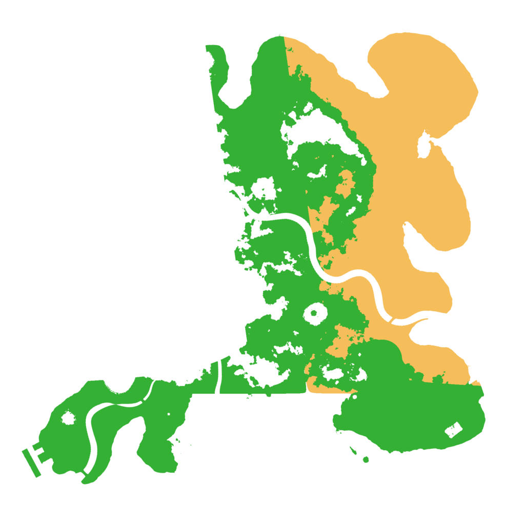 Biome Rust Map: Procedural Map, Size: 3500, Seed: 13516