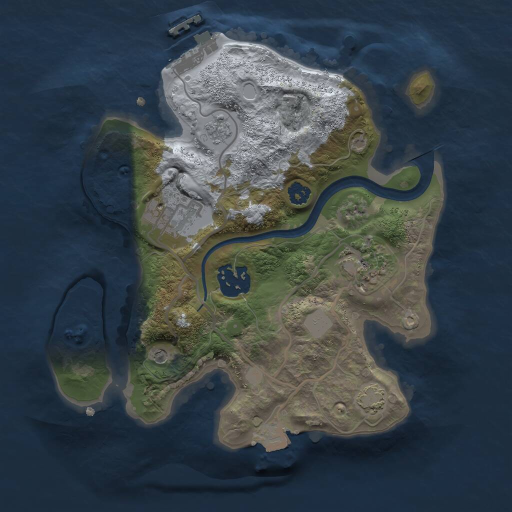 Rust Map: Procedural Map, Size: 2300, Seed: 1698172579, 8 Monuments