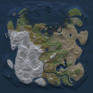 Thumbnail Rust Map: Procedural Map, Size: 4000, Seed: 13965777, 15 Monuments