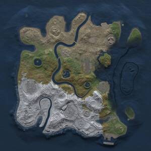 Thumbnail Rust Map: Procedural Map, Size: 3000, Seed: 177208051, 12 Monuments