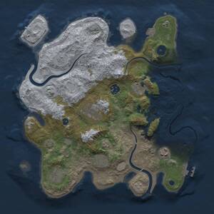 Thumbnail Rust Map: Procedural Map, Size: 3300, Seed: 1169472581, 13 Monuments