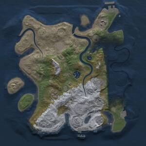 Thumbnail Rust Map: Procedural Map, Size: 3000, Seed: 911783582, 11 Monuments