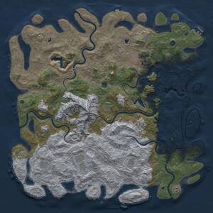 Thumbnail Rust Map: Procedural Map, Size: 6000, Seed: 656120241, 17 Monuments
