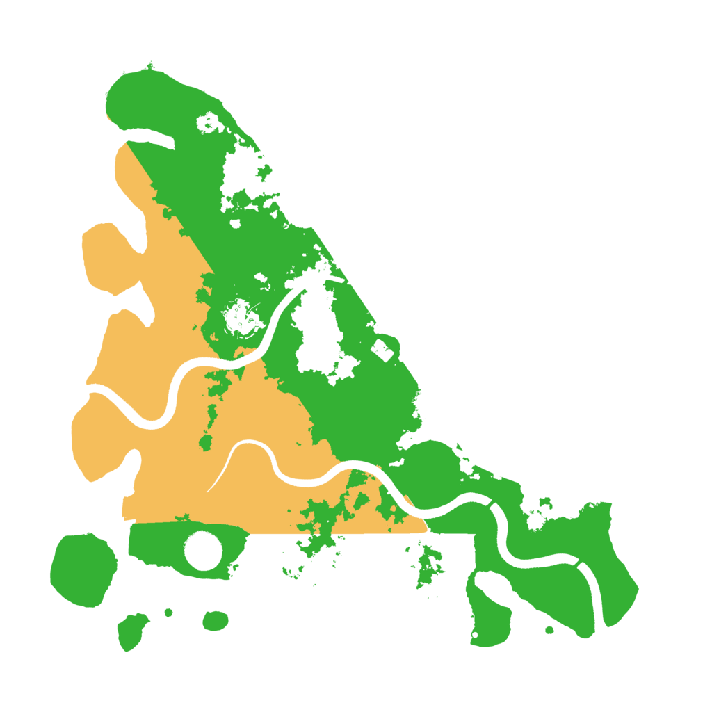 Biome Rust Map: Procedural Map, Size: 3500, Seed: 69696869