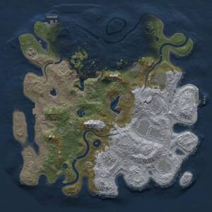 Thumbnail Rust Map: Procedural Map, Size: 4000, Seed: 1785542476, 15 Monuments