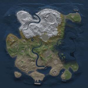 Thumbnail Rust Map: Procedural Map, Size: 3000, Seed: 721314897, 12 Monuments