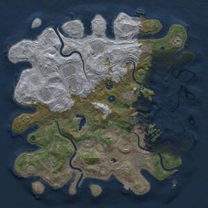 Thumbnail Rust Map: Procedural Map, Size: 4250, Seed: 1406016537, 16 Monuments
