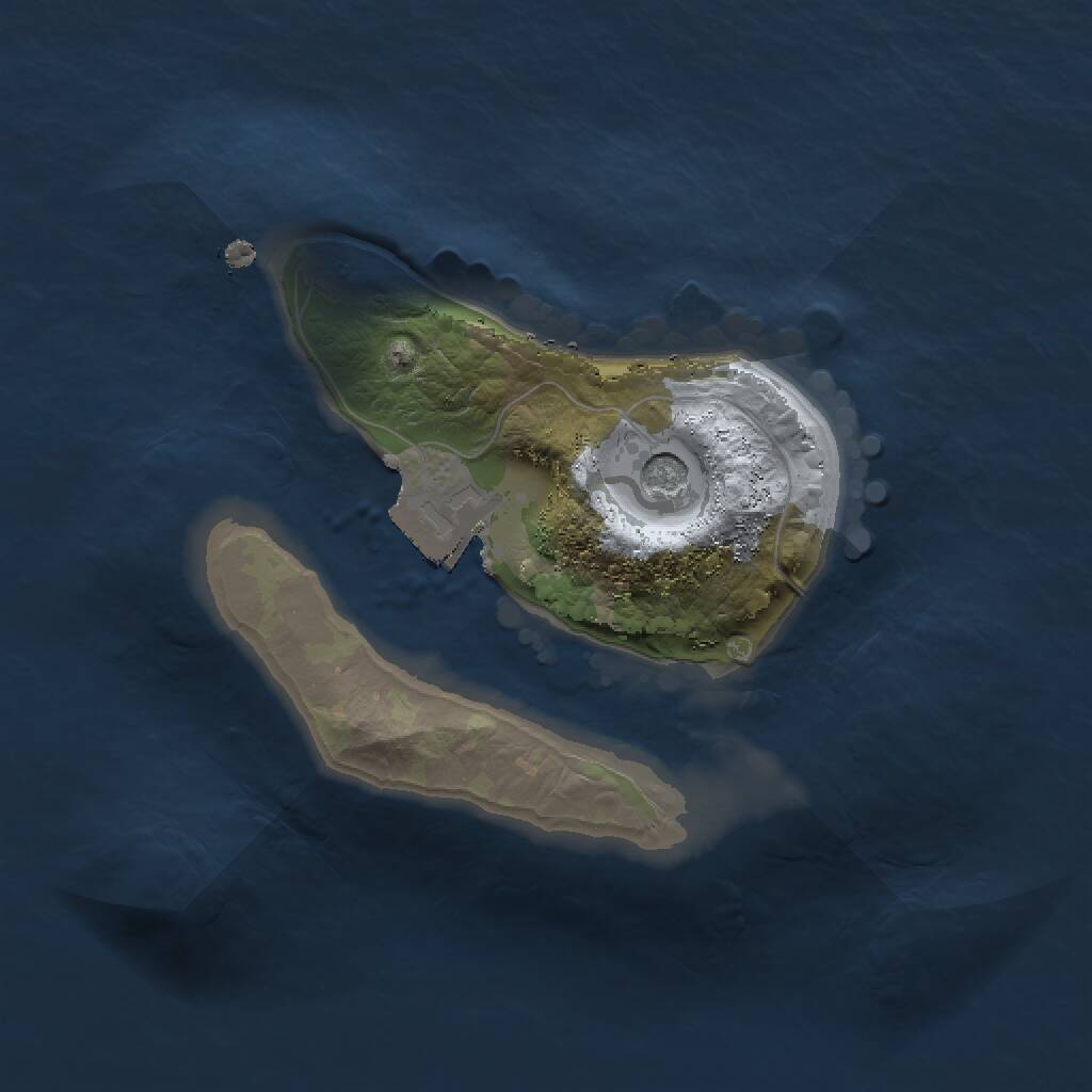 Rust Map: Procedural Map, Size: 1500, Seed: 42424242, 2 Monuments