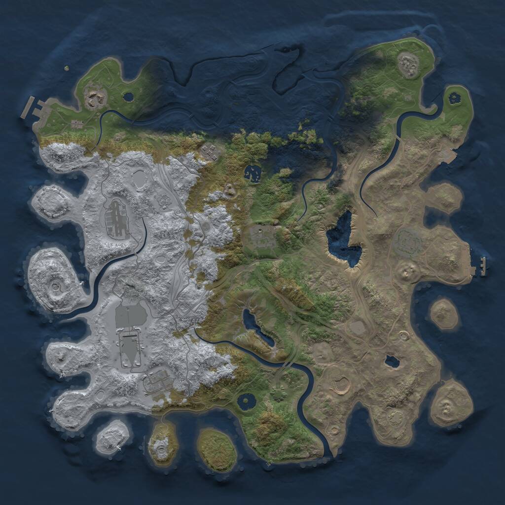 Rust Map: Procedural Map, Size: 4250, Seed: 1031203329, 15 Monuments