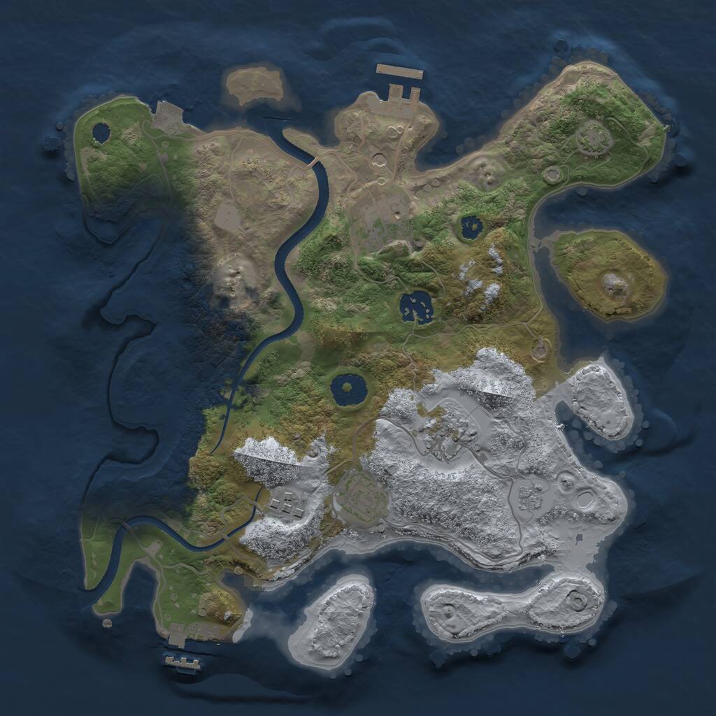 Rust Map: Procedural Map, Size: 3100, Seed: 867480112, 11 Monuments