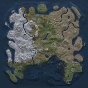 Thumbnail Rust Map: Procedural Map, Size: 4500, Seed: 1547933822, 17 Monuments